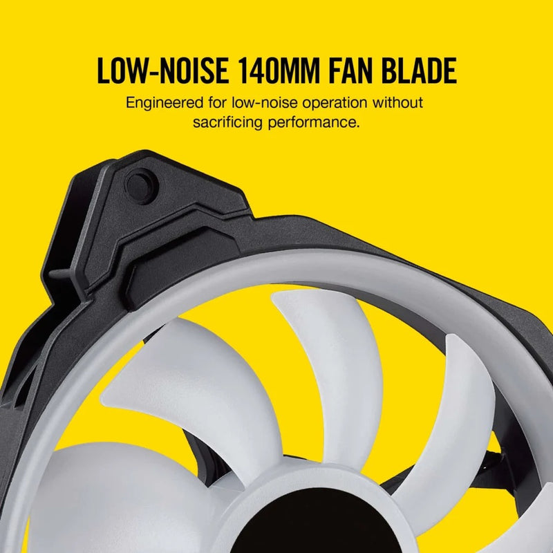 Corsair LL140 RGB 140MM Dual Light Loop LED PWM Fan (Black) (Single Pack)