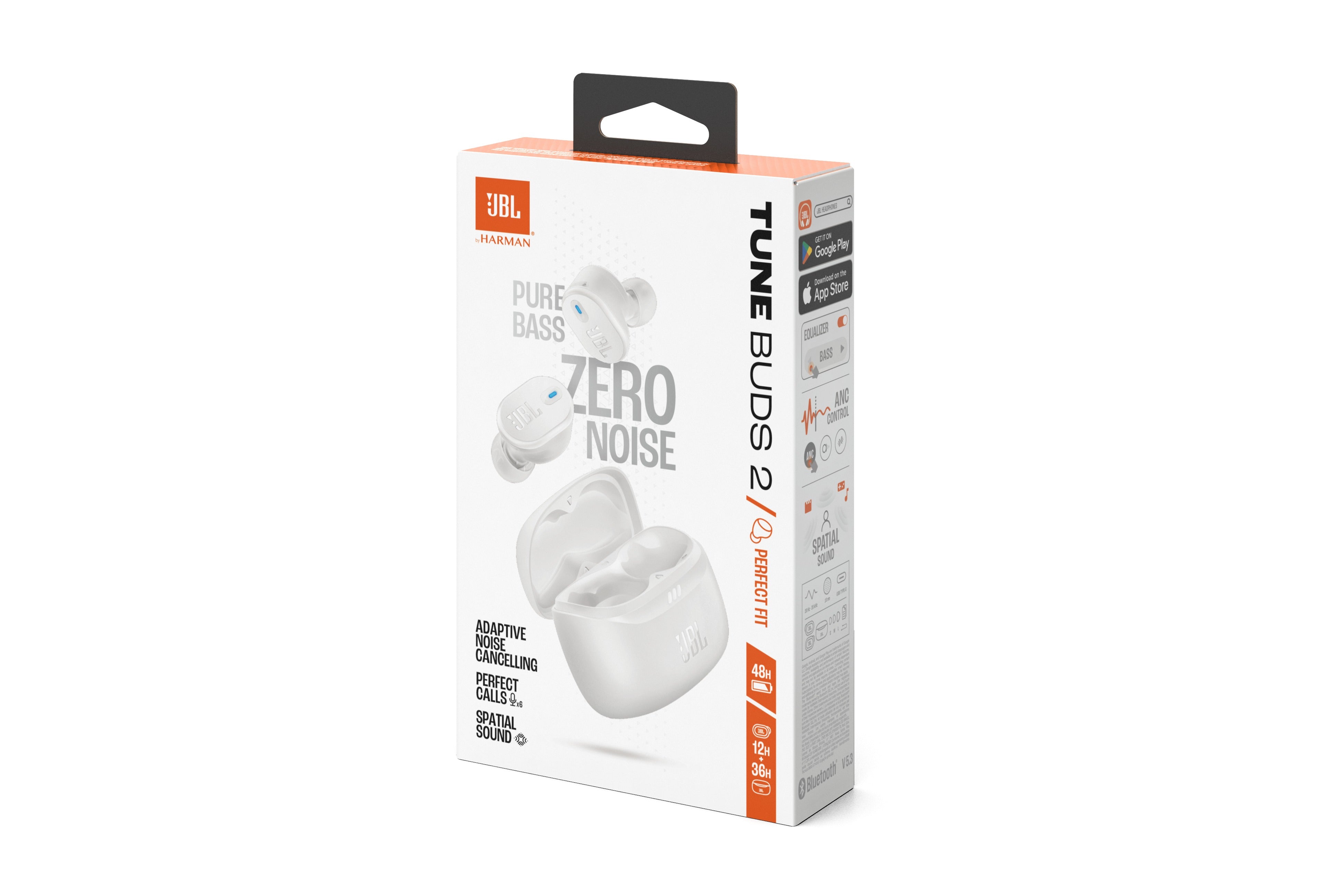 JBL Tune Buds 2 True Wireless Noise Cancelling (Black, White, Ghost Black, Ghost Mauve, Ghost White, Turquoise)