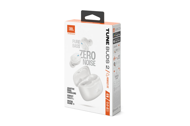 JBL Tune Buds 2 True Wireless Noise Cancelling (Black, White, Ghost Black, Ghost Mauve, Ghost White, Turquoise)