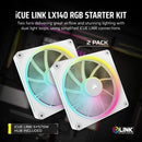 Corsair iCUE LINK LX140 RGB 140MM PWM Dual Fan Starter Kit
