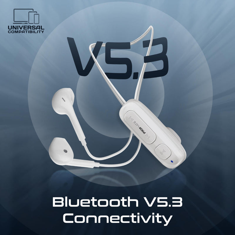 Promate Latch Clip-On High Fidelity Wireless Dynamic Earphones (White)