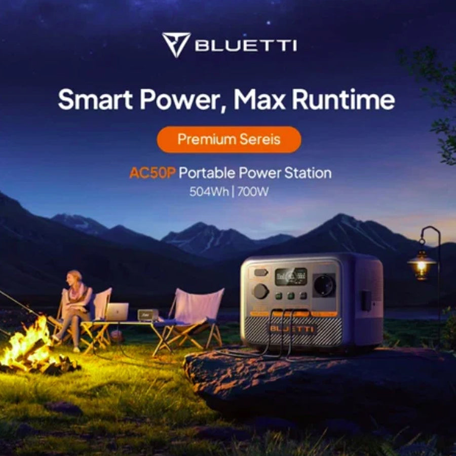 BLUETTI AC50P Portable Power Station | 504Wh LiFePO4 Battery | 700W AC Output & Turbo