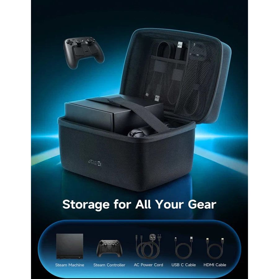 JSAUX All-in-One Carrying Case for Steam Machine (Black) (BG0141)