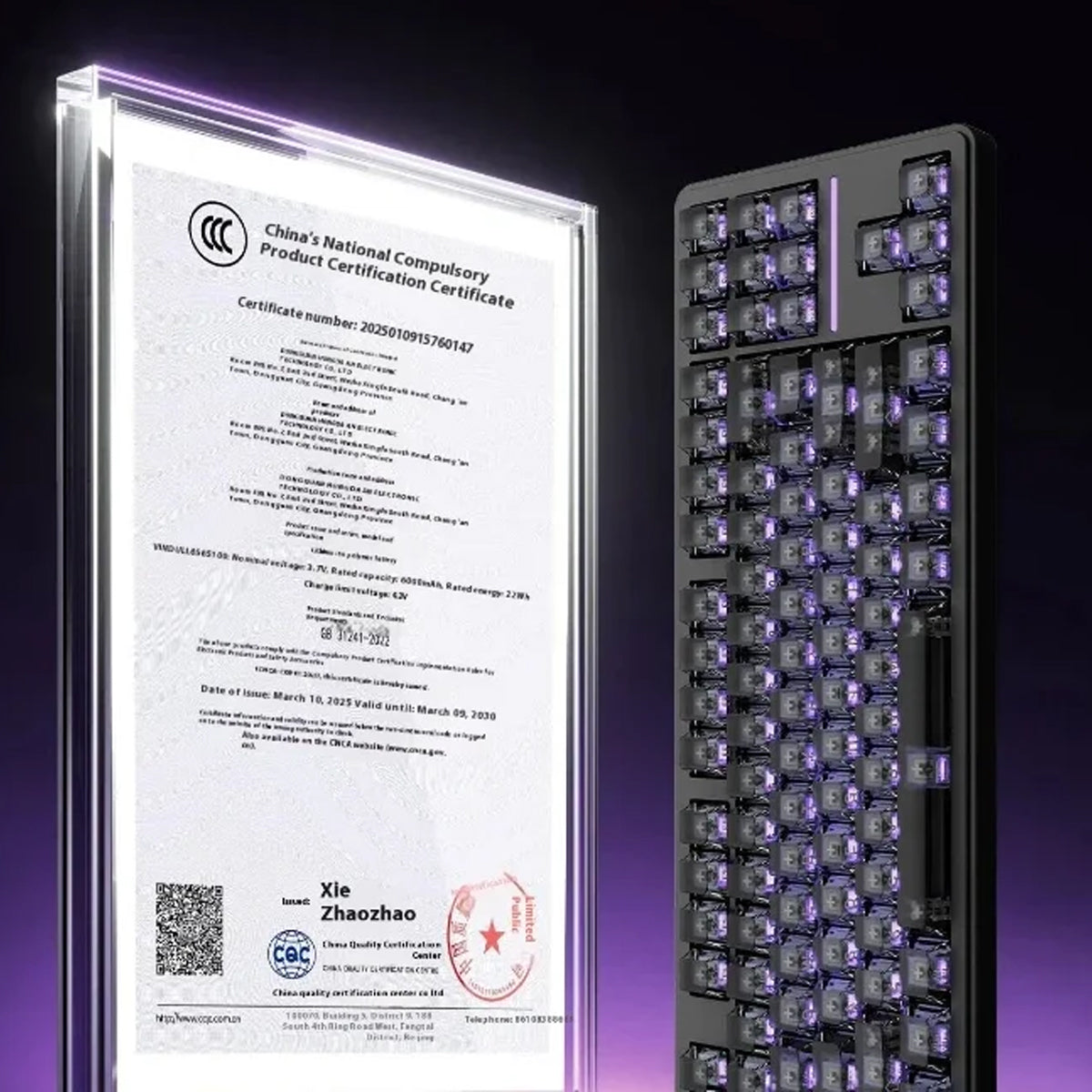 ATK A87 Pro RGB Tri-Mode 87-Keys Gasket-Mounted Hot-Swappable Mechanical Keyboard (Starry Night) 