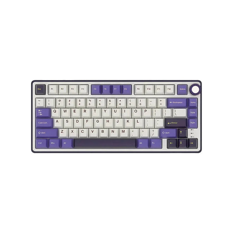 Royal Kludge R75 QMK Single-Mode RGB 81-Keys Hot-Swappable Mechanical Keyboard Blackberry Mousse