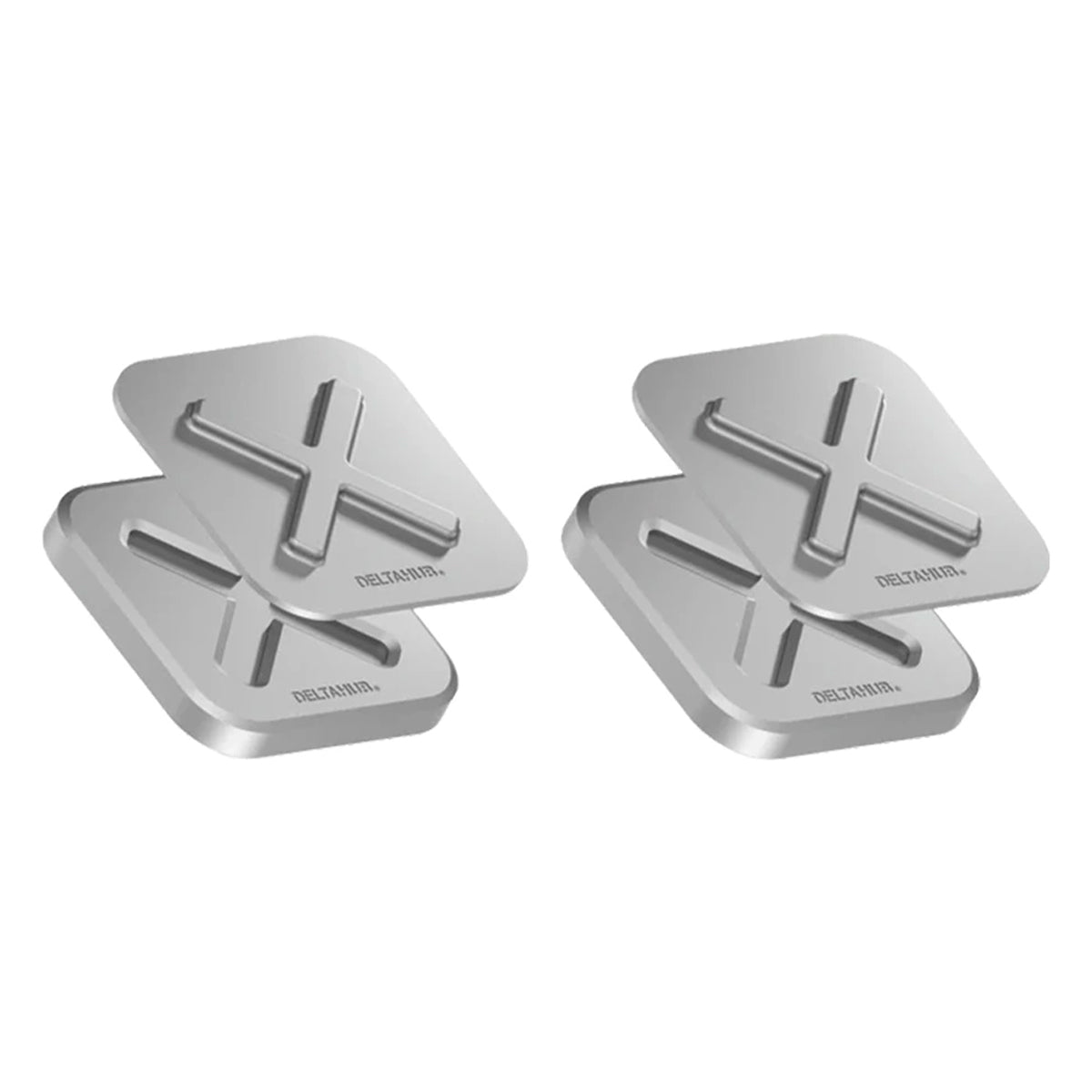 Deltahub HoldX Magnetic Mount 2-Pack (Black, Silver)