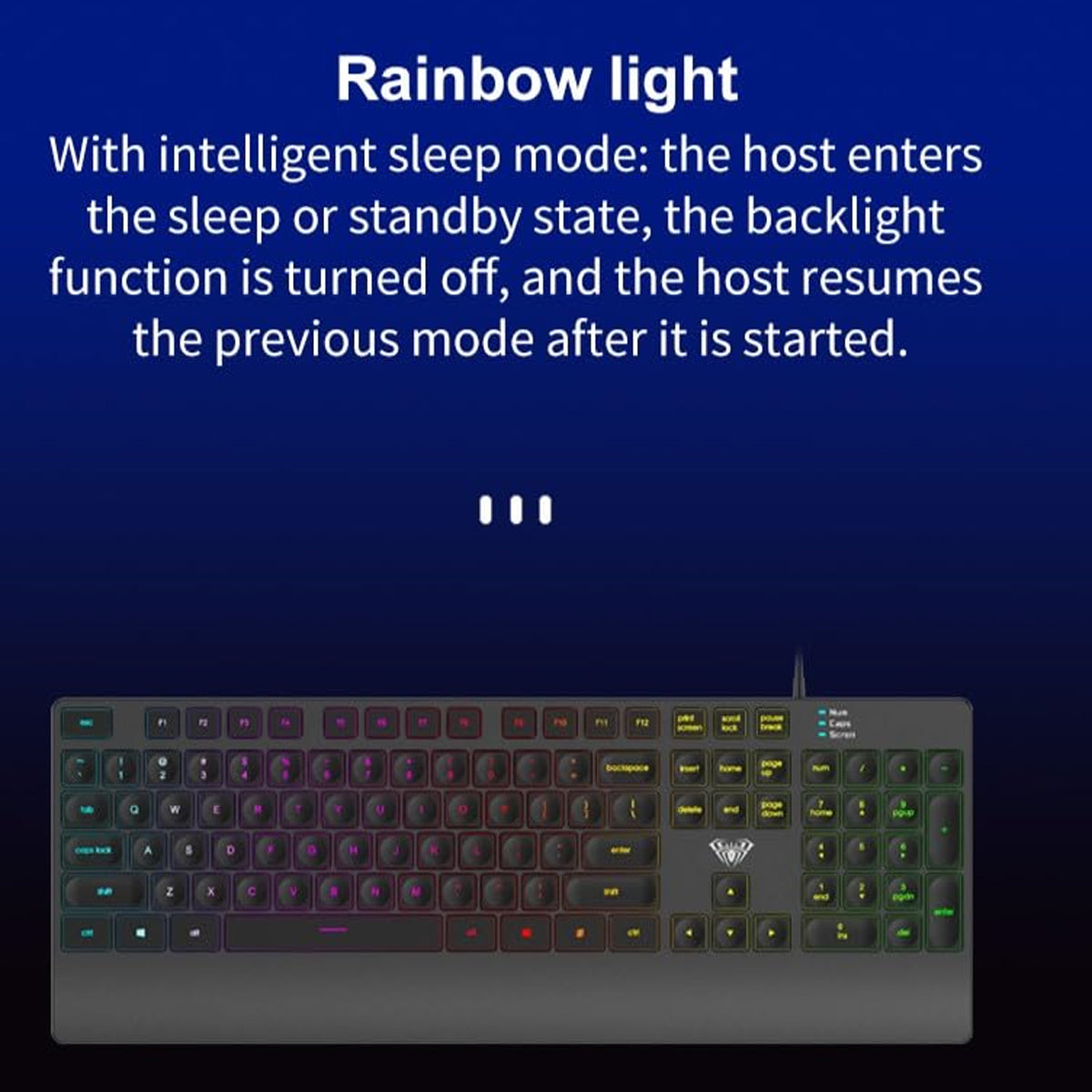 Aula Wind T201 Wired Membrane Gaming Keyboard & Mouse Combo (Black)