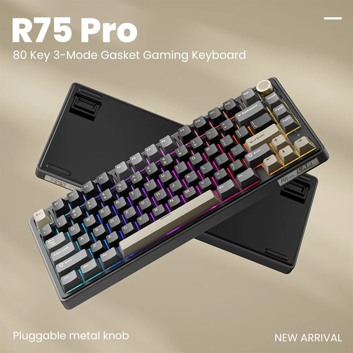 Royal Kludge R75Pro QMK Tri-Mode RGB 80 Keys Hot-Swappable Keyboard