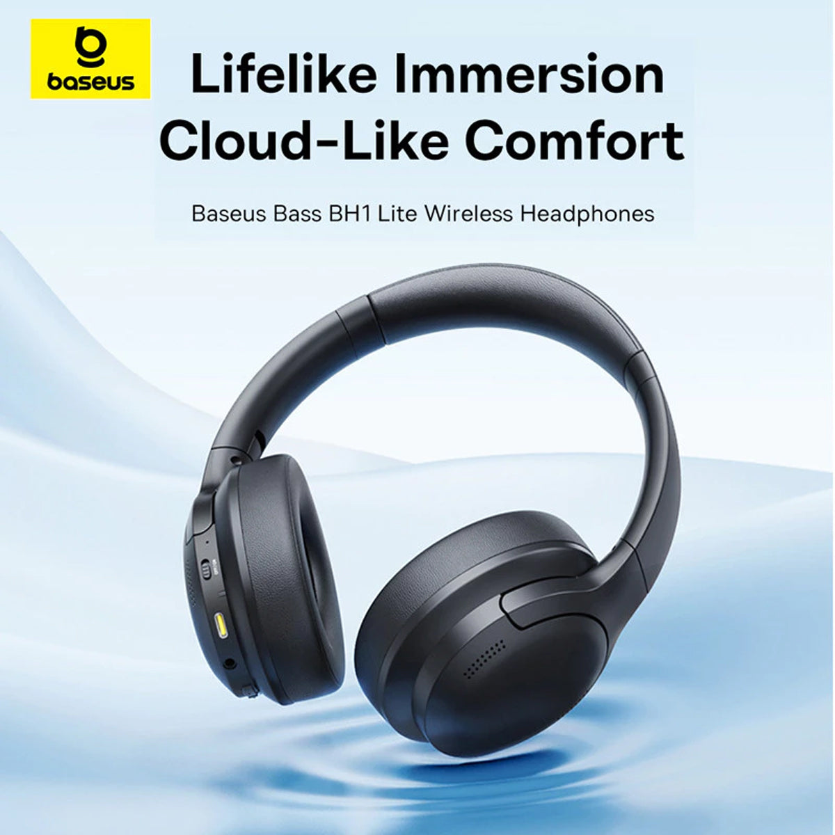 Baseus Bass BH1 Lite Wireless Headphone (Cosmic Black, Starlight Off-White)
