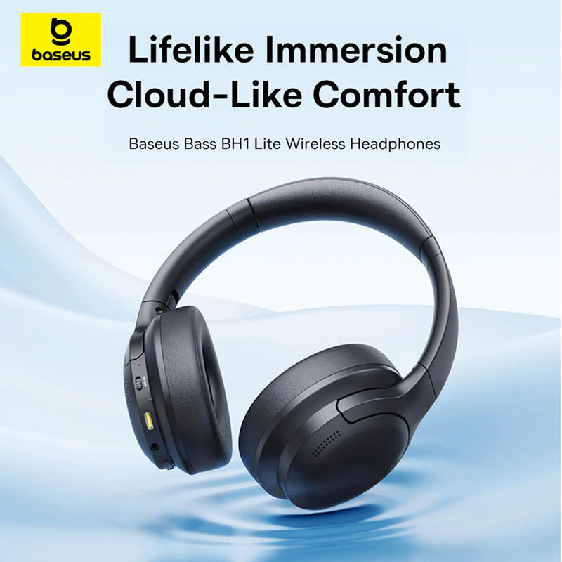 Baseus Bass BH1 Lite Wireless Headphone (Cosmic Black, Starlight Off-W