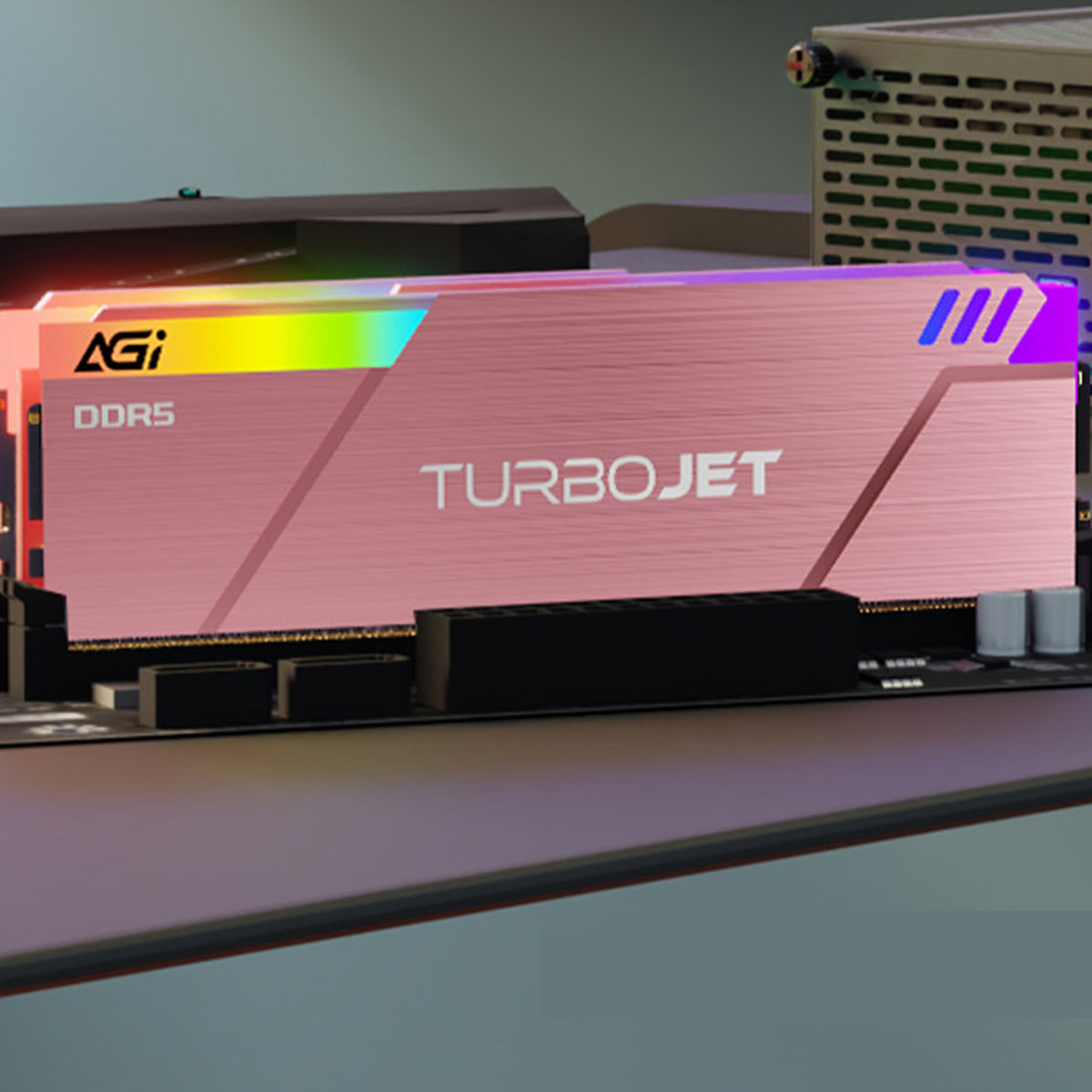AGI TurboJet UD858 RGB 32GB (16GBx2) DDR5 7200MHz CL34 1.4V Gaming Memory Modules