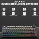 Aula F75 RGB Tri-Mode Type-C 75% 80-Key Gasket Structure Hot-Swap Mechanical Gaming Keyboard