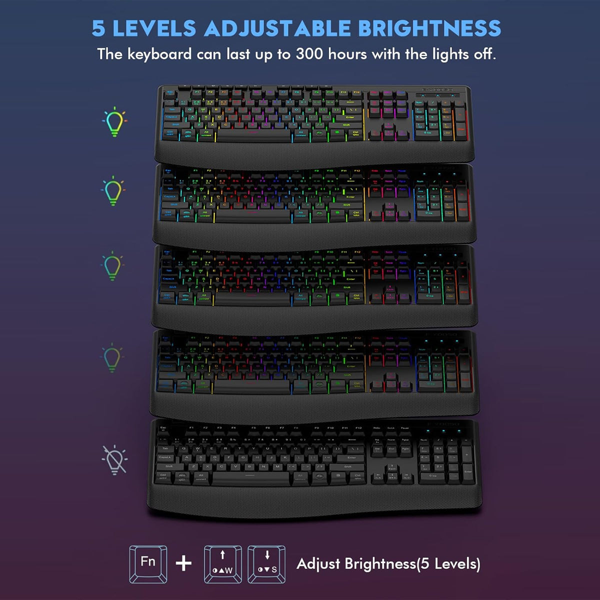 E-Yooso K-787 Tri-Mode RGB 104 Keys Keyboard (Black)