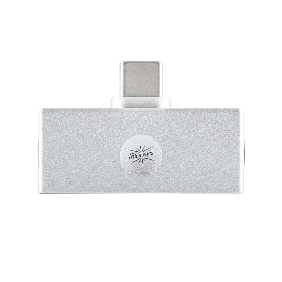 Kiwi Ears Allegro Mini USB-C to 3.5/4.4mm Adapter Built-in DAC/Amp Chip (Silver)