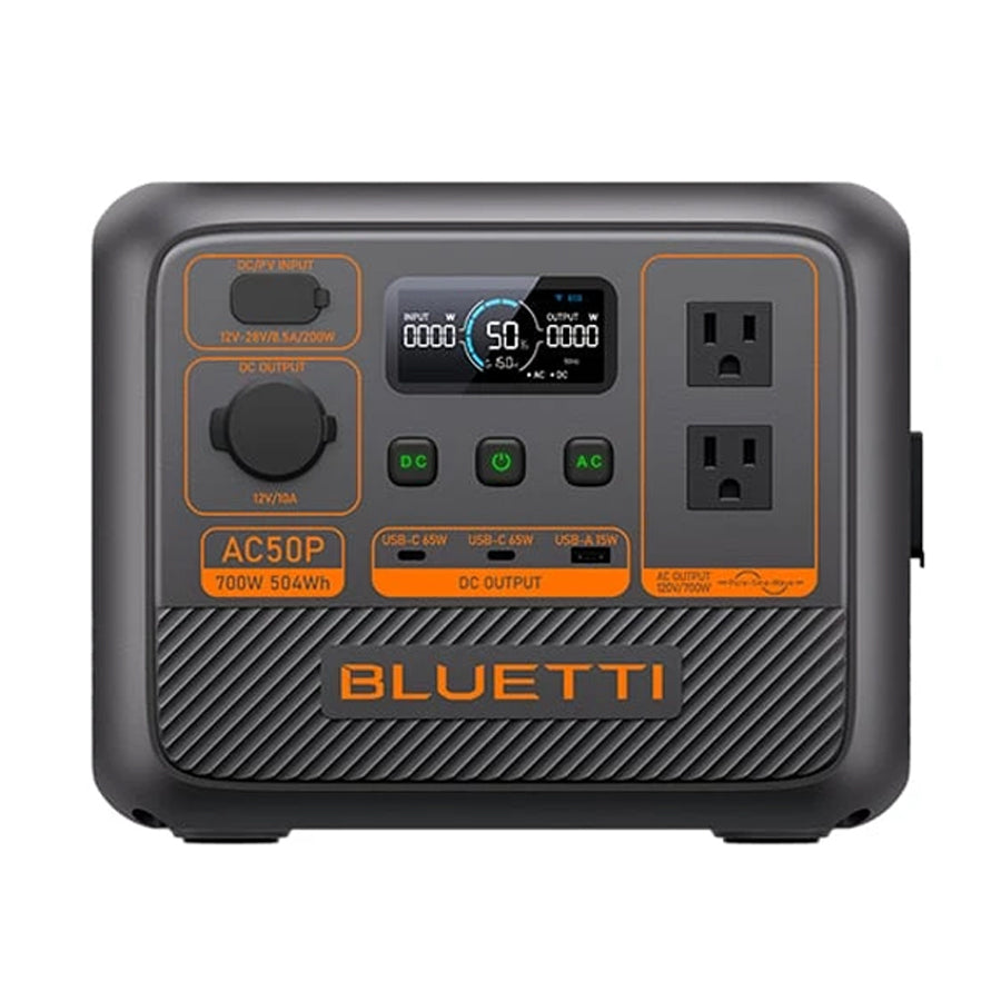 BLUETTI AC50P Portable Power Station | 504Wh LiFePO4 Battery | 700W AC Output & Turbo