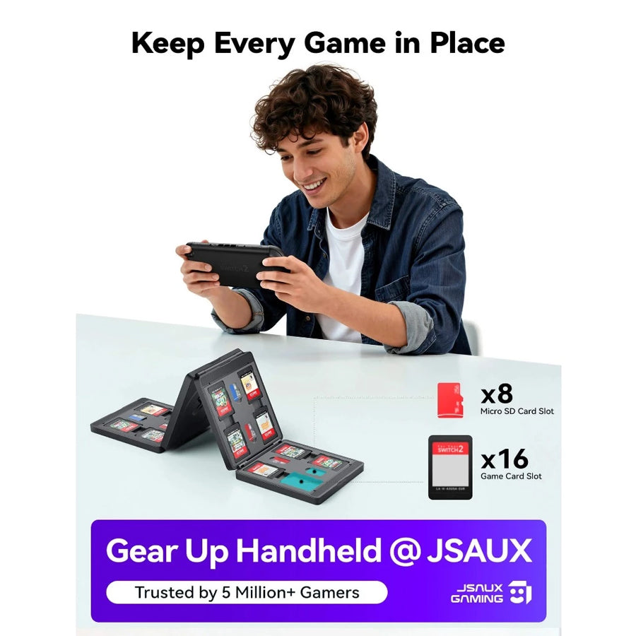 JSAUX Game Card Case 24 for Nintendo Switch 2 (Black) (BG0125)