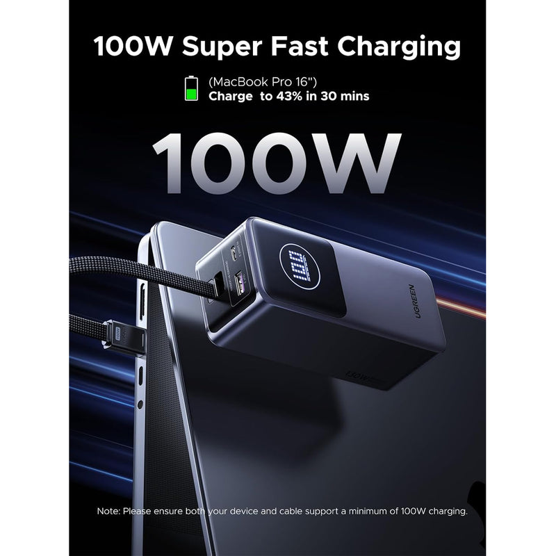 Ugreen Nexode 20000mAh 130W Power Bank with Built-in Cable