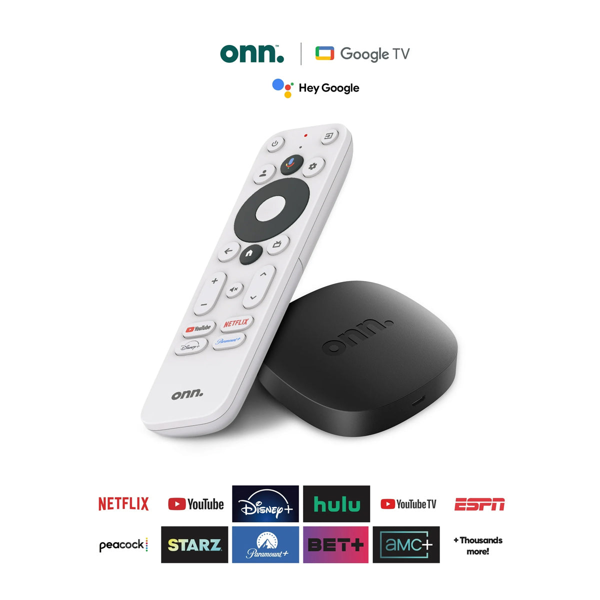 ONN Google TV 4K Streaming Box (Black)