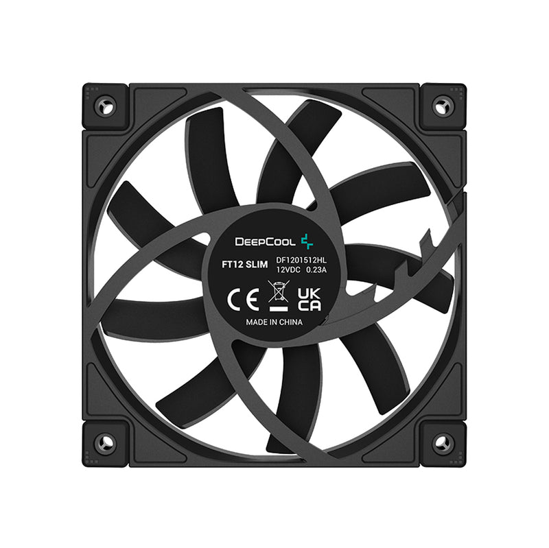 DeepCool FT12 Slim High-Performance 120mm Thin-Profile PWM Fan (Black) (R-FT12SLIM-BKWPN1-G)