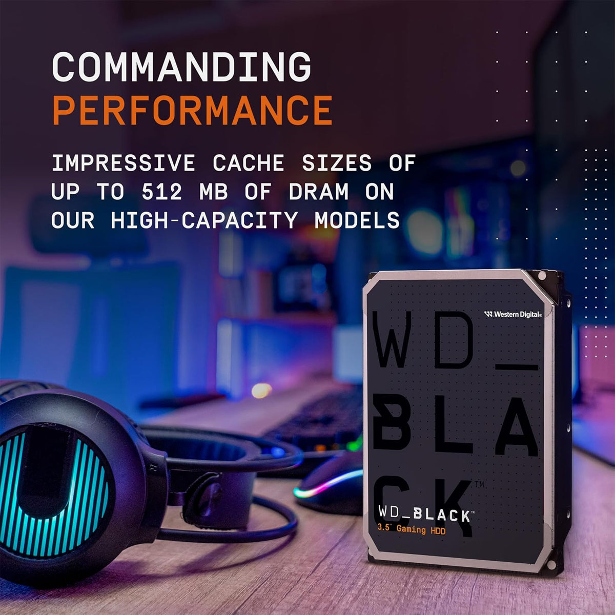WD Black 10TB 7200 RPM 512MB Cache CMR 3.5" SATA Gaming Hard Drive