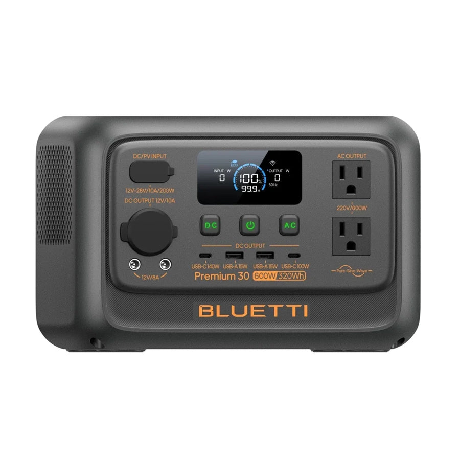 BLUETTI Premium 30 V2 Portable Power Station | 320Wh LiFePO4 Battery | 600W AC Output & 140W USB-C