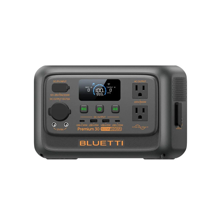 BLUETTI Premium 30 V2 Portable Power Station | 320Wh LiFePO4 Battery | 600W AC Output & 140W USB-C