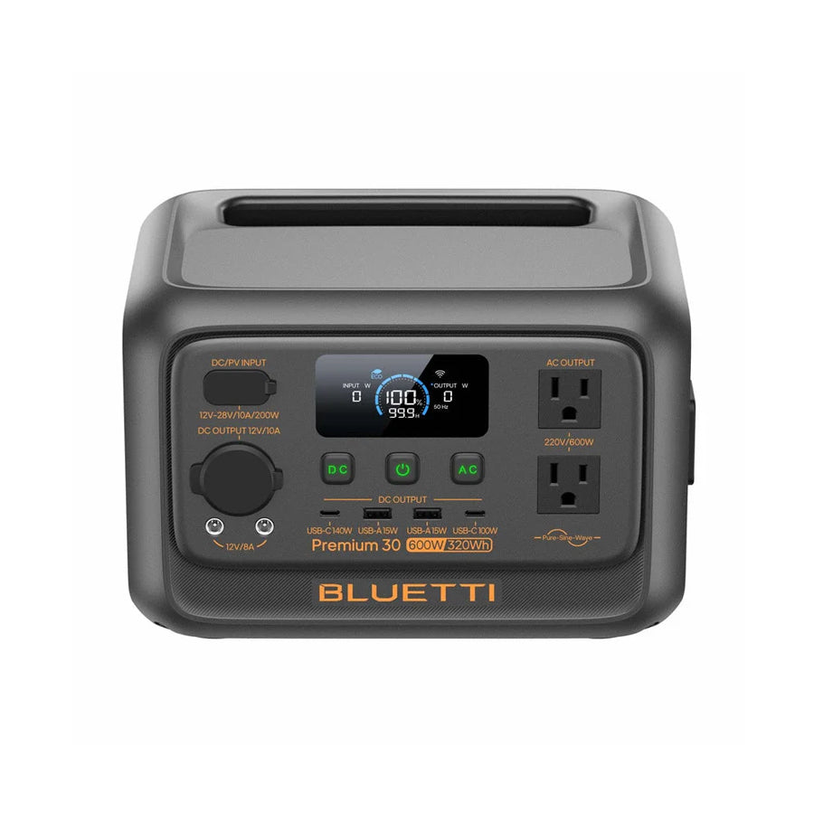 BLUETTI Premium 30 V2 Portable Power Station | 320Wh LiFePO4 Battery | 600W AC Output & 140W USB-C