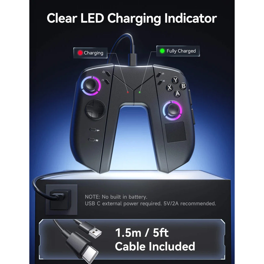 JSAUX JoyVerse Charging Grip for Lenovo Legion Go 2 (Black) (GP0512)