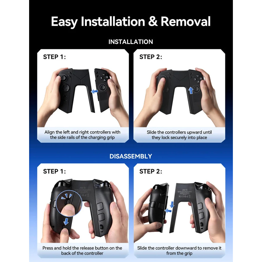 JSAUX JoyVerse Charging Grip for Lenovo Legion Go 2 (Black) (GP0512)
