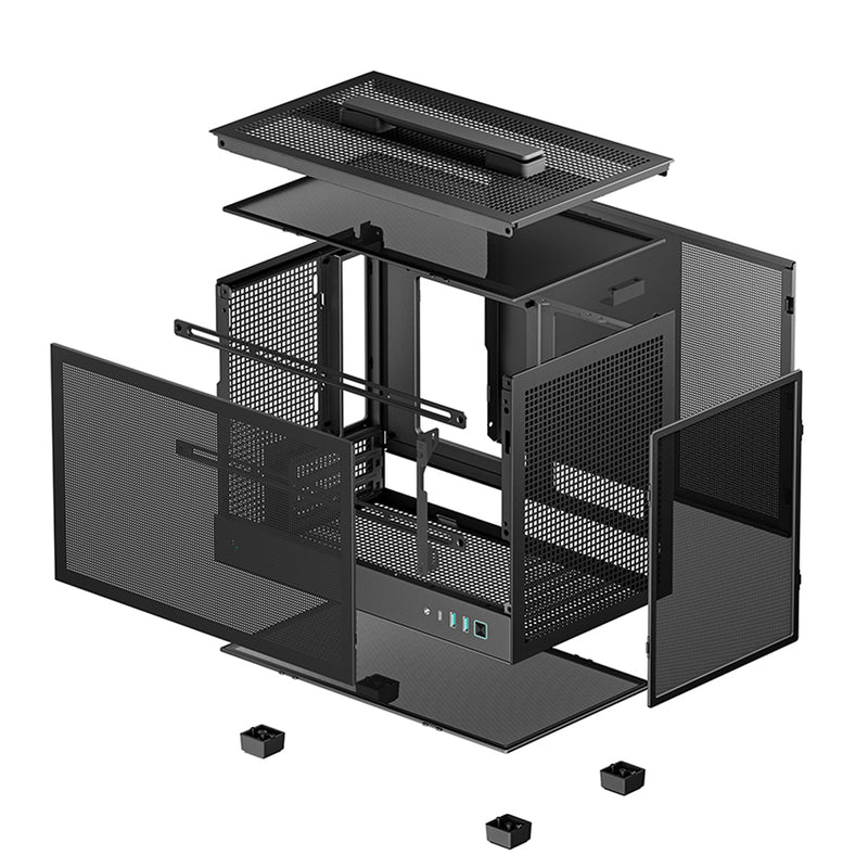 Deepcool CH160 MESH Mini-ITX Ultra Portable High Flow PC Case Black (R-CH160-BKNMI0-G-1)