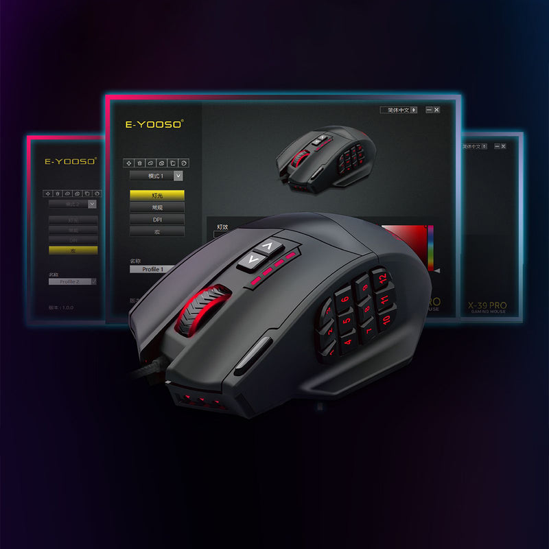 E-Yooso X-39 Pro RGB Wired Gaming Mouse (Black)