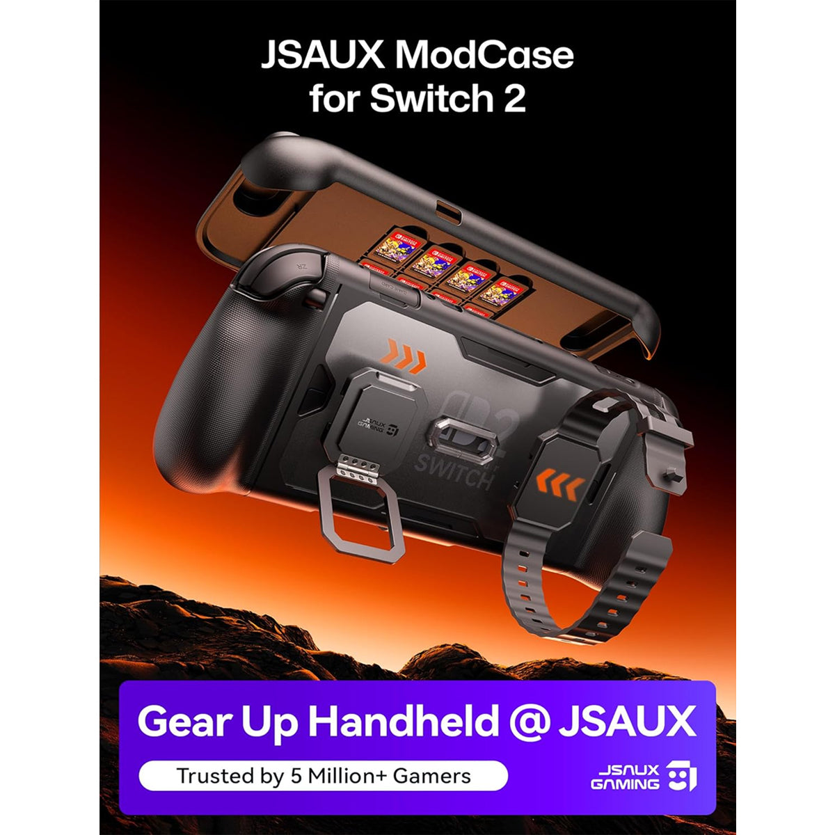 JSAUX ModCase Kickstand Kit for Nintendo Switch 2 (Black) (PC0121)
