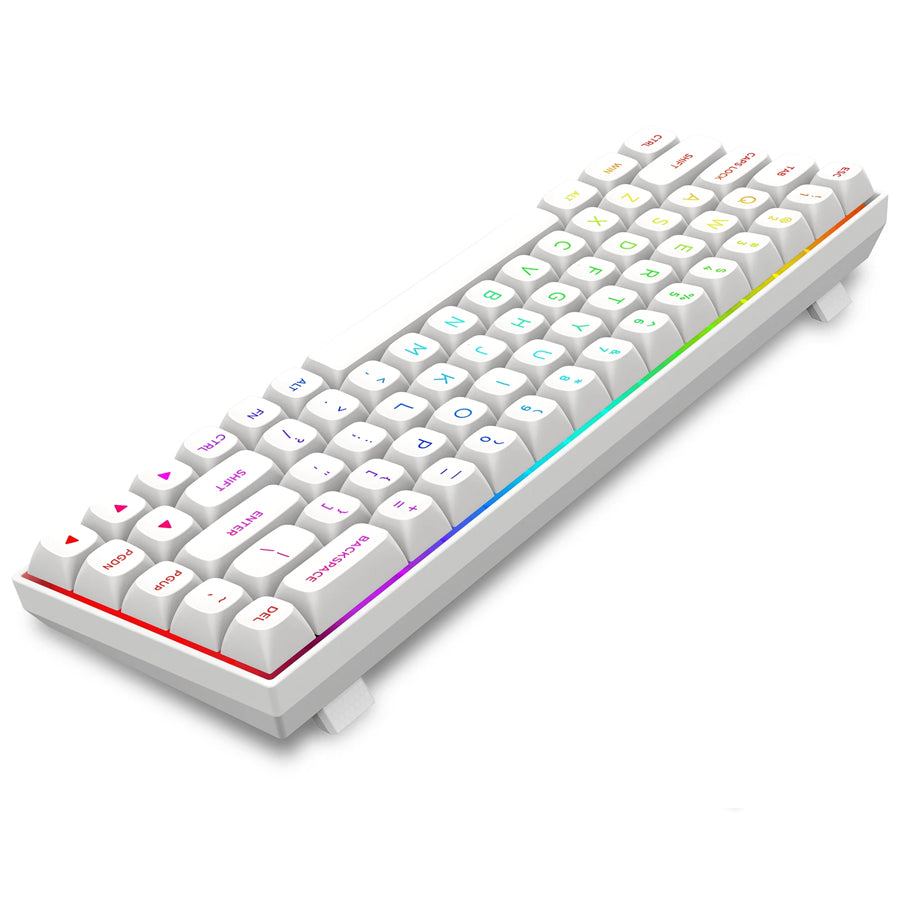 E-Yooso HZ-68 RGB 68-Keys Hot-Swappable Mechanical Keyboard White (Magnetic Switch) | DataBlitz