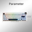 Ajazz AK650 RGB Wired 66-Key Gasket-Mounted Hot-Swappable Mechanical Keyboard