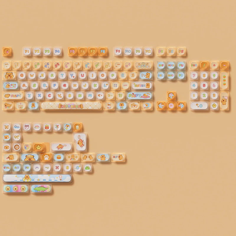 Akko Capybara Pudding Keycap Set MOA Profile 140 Keys