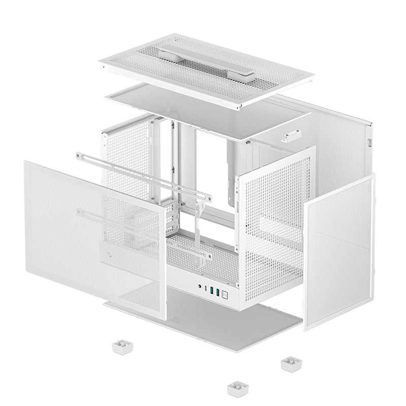 Deepcool CH160 MESH WH Mini-ITX Ultra Portable High Flow PC Case White (R-CH160-WHNMI0-G-1)