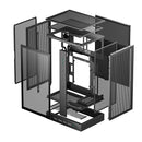 Deepcool CH270 Digital High Airflow Vertical M-ATX Compact Case with Data Screen (Black, White)