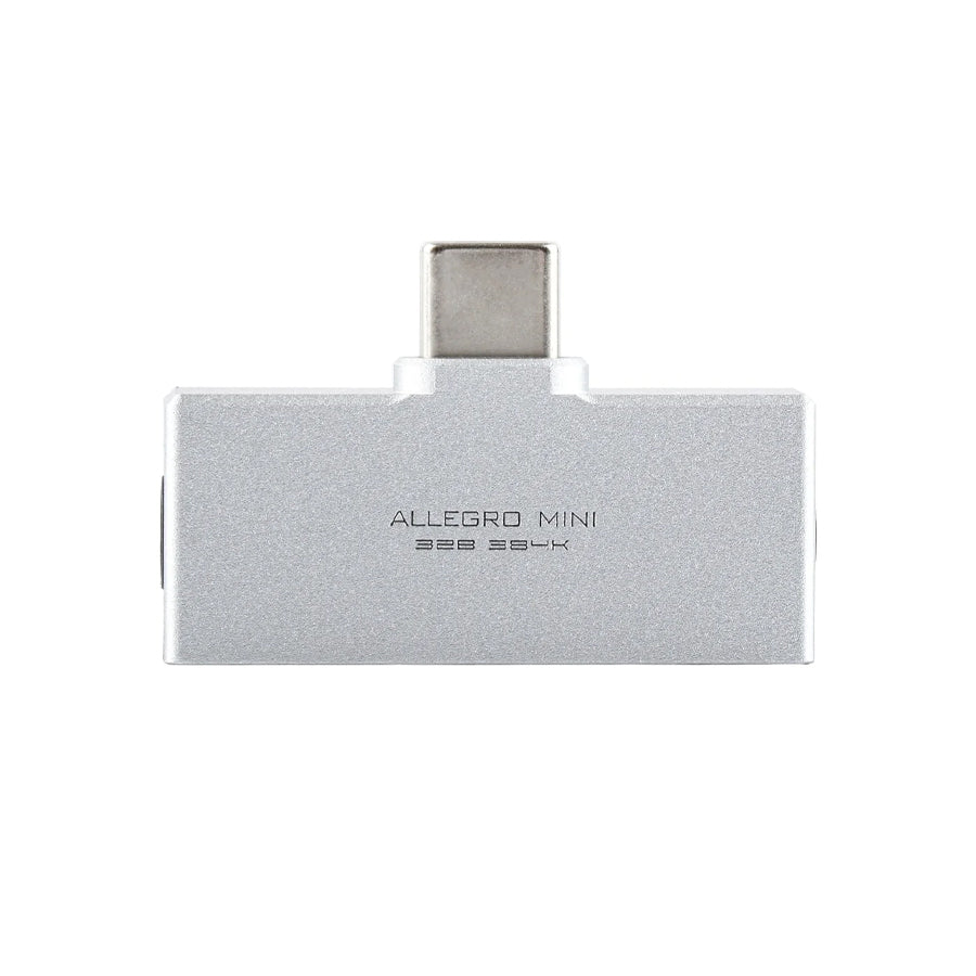 Kiwi Ears Allegro Mini USB-C to 3.5/4.4mm Adapter Built-in DAC/Amp Chip (Silver)
