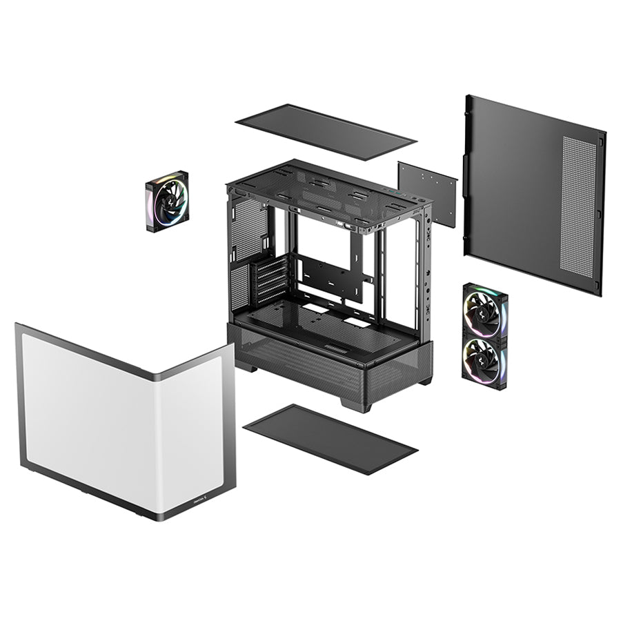 DeepCool CG380U 3F Panoramic Curved Glass M-ATX PC Case
