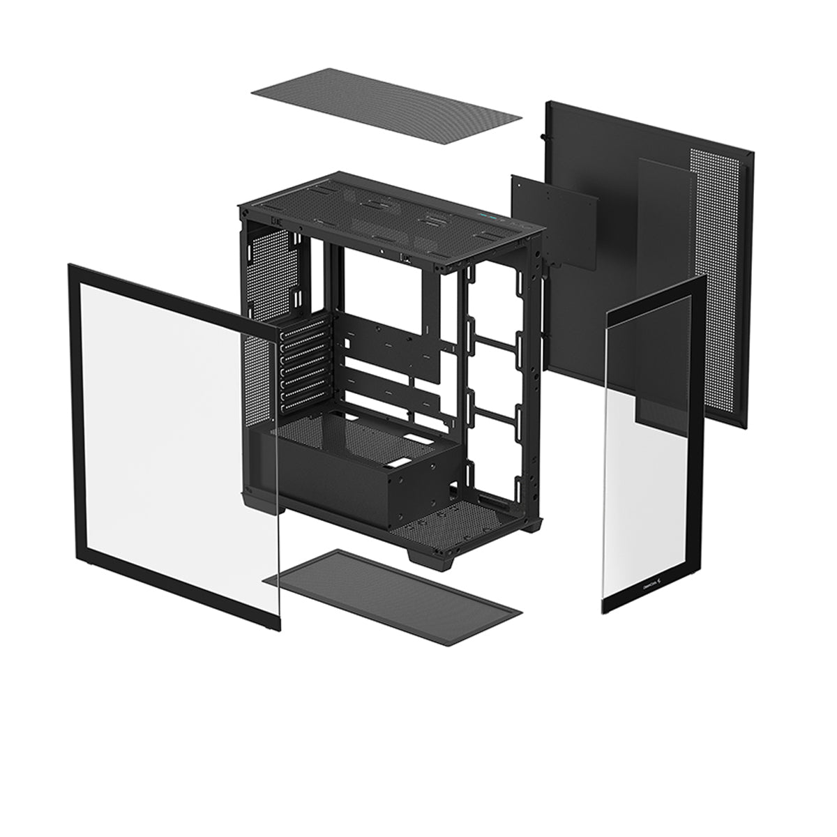 Deepcool CG580 Panoramic Single Chamber ATX PC Case (Black, White)