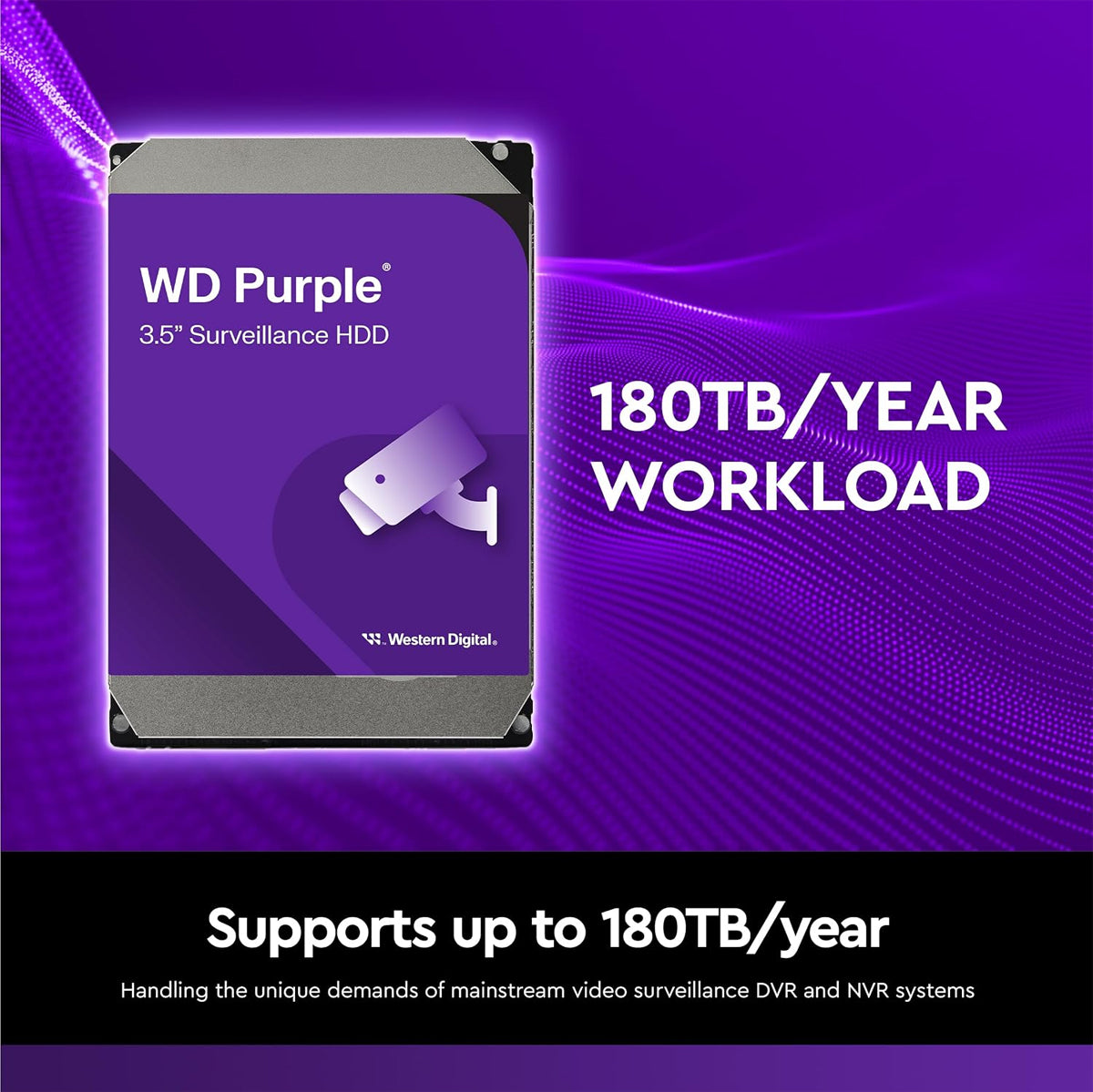 WD Purple 8TB 3.5" SATA Surveillance Hard Drive (WD85PURZ)