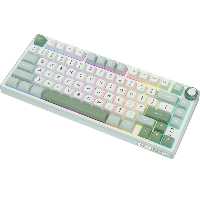 Royal Kludge R75 QMK Single-Mode RGB 81 Keys Hot-Swappable Mechanical Keyboard Sky Cyan