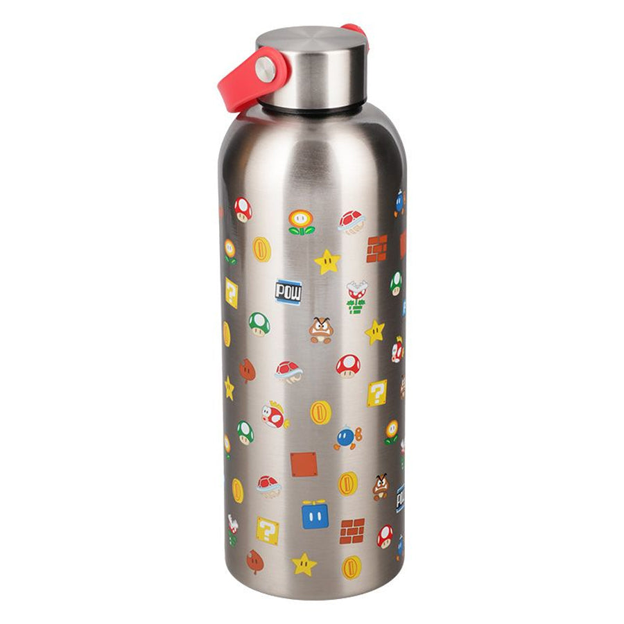 Paladone Super Mario Metal Water Bottle with Carry Loop (PP15877NN)