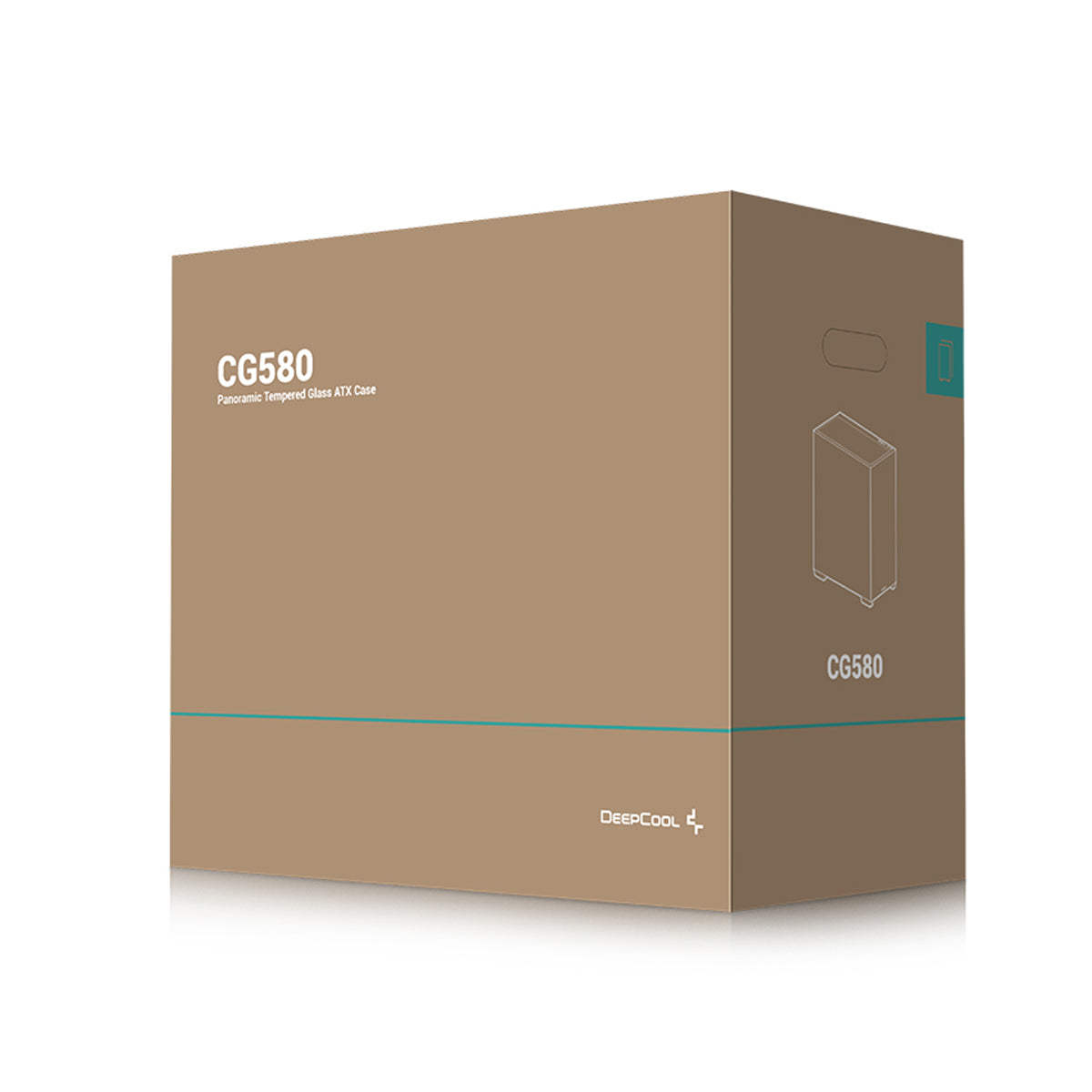 Deepcool CG580 Panoramic Single Chamber ATX PC Case (Black, White)