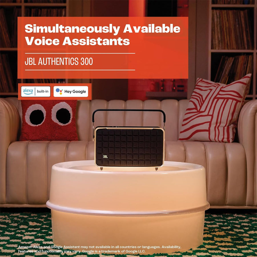 JBL Authentics 300 Portable Smart Home Speaker with WiFi/ Bluetooth & Voice Assistants