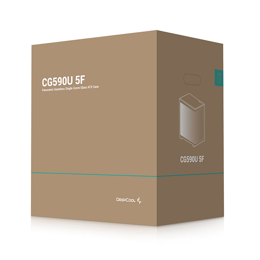 DeepCool CG590U 5F Panoramic Seamless Single-Curve Glass ATX PC Case (Black) (R-CG590U-BKAGA5-G)