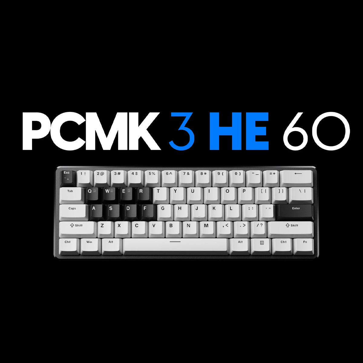 Pulsar PCMK 3 HE 60 ANSI Hall Effect Magnetic Gaming Keyboard (White) (PCMK3HE601W)