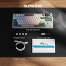Royal Kludge RK-S85 Tri-Mode RGB 85 Keys Hot Swappable Mechanical Keyboard White Night