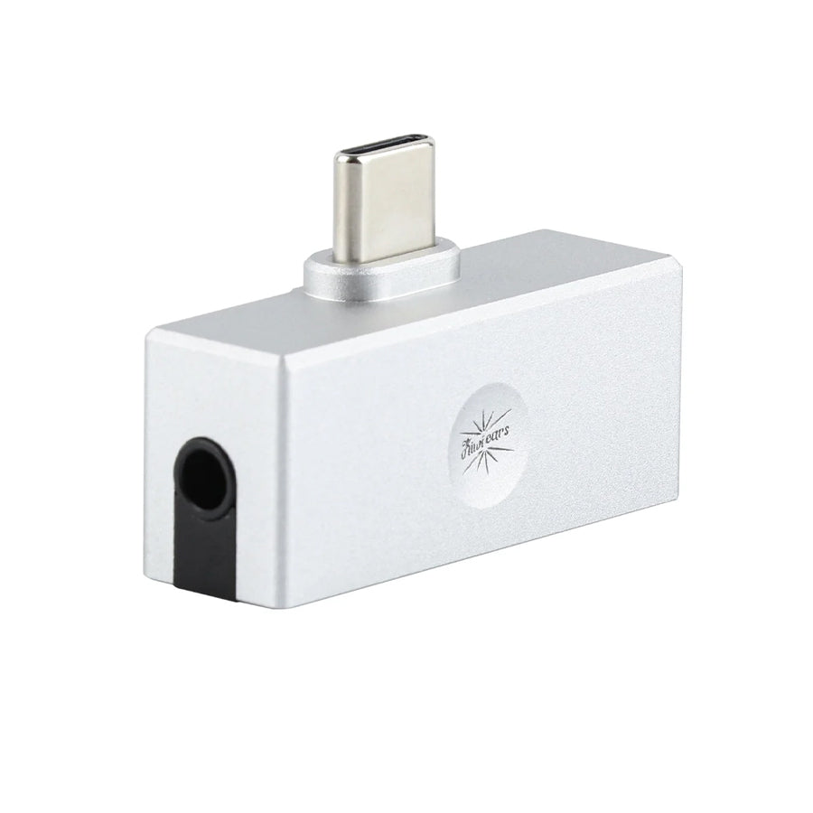 Kiwi Ears Allegro Mini USB-C to 3.5/4.4mm Adapter Built-in DAC/Amp Chip (Silver)