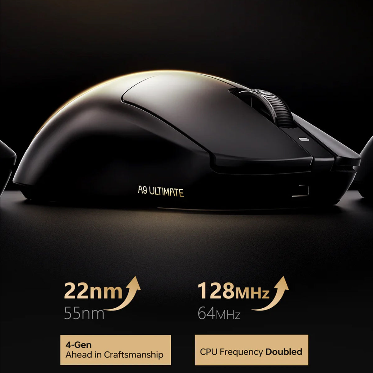 ATK Dragonfly A9 Ultimate Lightweight Wireless Mouse (Black)